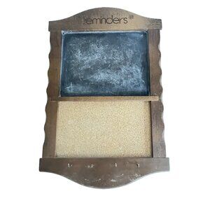 Vtg Message Chalk Board Blackboard Cork Board Key Hooks 1960s  Hi Mark Taiwan